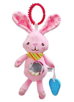 Мягка подвеска поремушка на коляску rabbit 563, velice