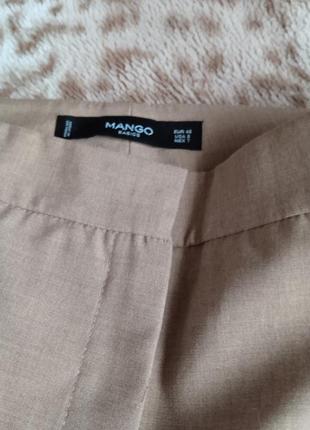 Брюки mango. цвет кэмэл.