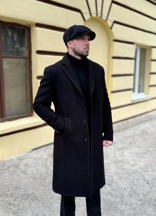 Чоловіче довге пальто з м'якого кашеміру