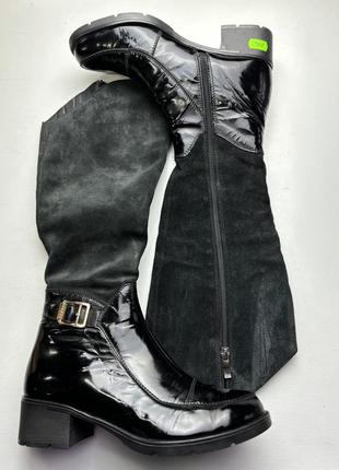 Сапоги зимние высокие кожаные