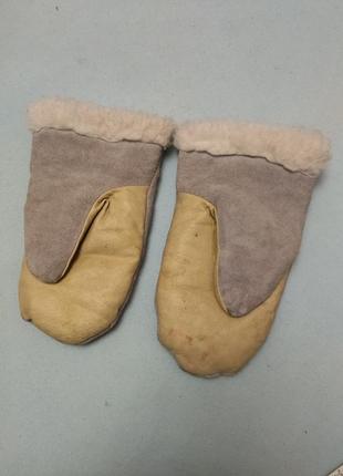 Кожаные рукавицы варежки