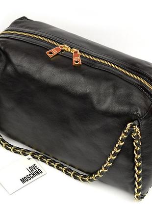 Кожаная сумка love moschino оригинал