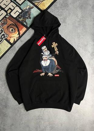 Черное худи супри supreme