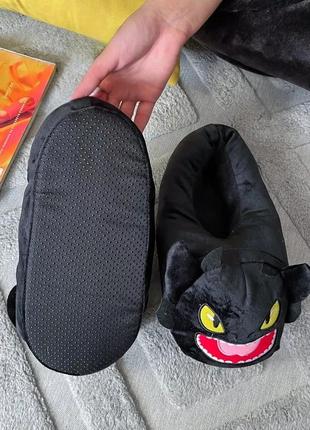 Домашние плюшевые тапочки-игрушки драконы беззубик ночная фурия для детей и взрослых...