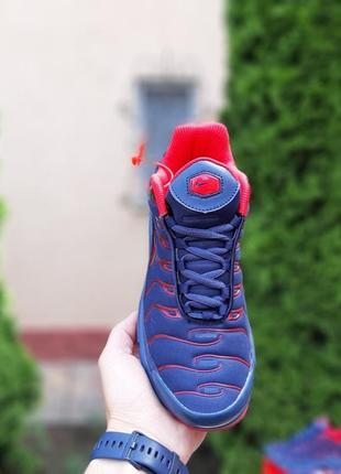 Nike tn plus (blue & red)5 фото