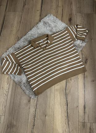 Оверсайз светр в полоску в стилі олдмані