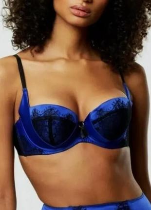 80-e атласный бюст балконет ультрамарин ann summers