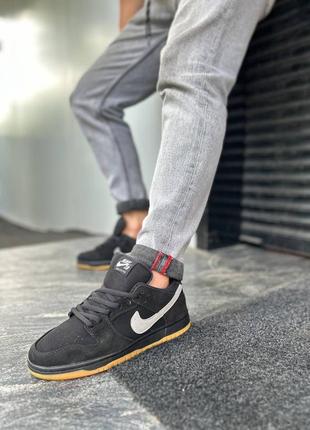 Кросівки nike sb dunk black grey “fog