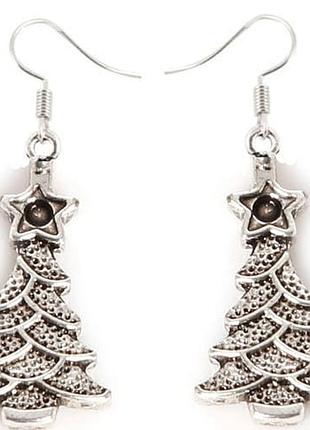 Сережки новорічні "ялинки"