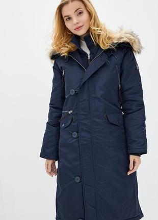 Жіноча подовжена парка airboss n-7b eileen (fn) синя, 2xl