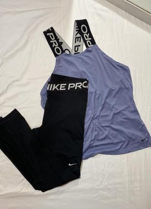 Спортивная майка и лосины nike pro l размер