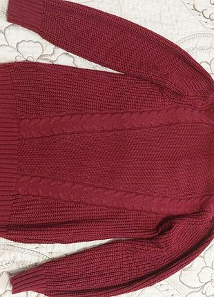 Тепла бордова кофта