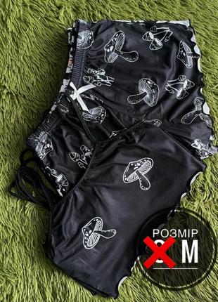 Піжама жіноча, комплект для сну, костюм топ та шорти з принтом, піжама дівчача