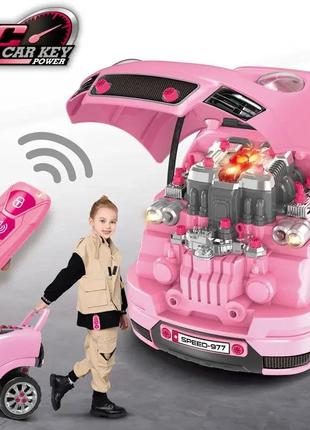 Дитячий автотренажер-набір інструментів "юний автомеханік" з пультом 61 деталь (008-977)