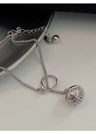 Серебряный браслет "колокольчик"