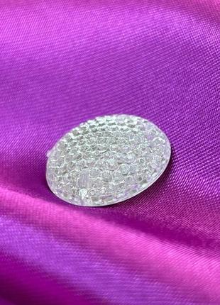 20 шт - стразы акриловые пришивные 20 мм, серебро рефленное