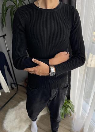 Кофта рубчик черный