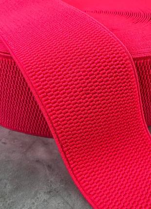 Резинка поясная, манжетная - 6см/25ярд. ярко-розовый