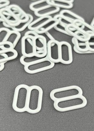 10 шт. - белый 1 см регулятор (металл) для бретелей бюстгальтера (восьмерка)