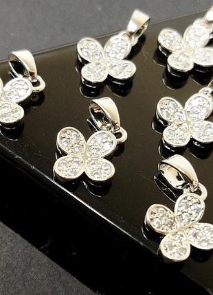 Підвіска "квітка" 10х16 мм, колір срібло