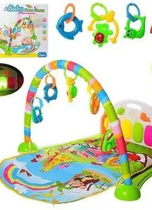 Детский развивающий музыкальный игровой коврик с пианино (6016-2)