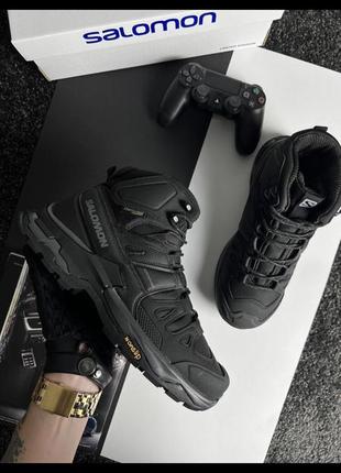 Мужские кроссовки salomon quest 4#x black grey fur