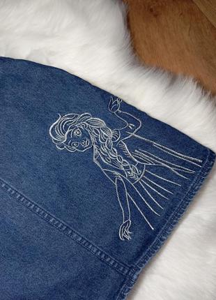 Джинсовий сарафан ельза "холодне серце " на 5-6 років