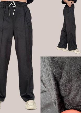 Утеплені велюрові жіночі штани 48-50 xl-xxl