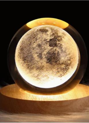 Декоративний 3d-нічник кришталева куля crystal ball (52384)