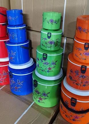 Термос харчовий пластик колба 0.6л/1.2л/3.5л/8.8л 4шт/наб stenson (mt-4589) [склад зберігання: одеса №3]