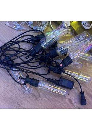 Гірлянда світлодіодна зовнішня "лампочки спіраль" 5м 10led stenson m50062-y [склад зберігання: одеса №3]