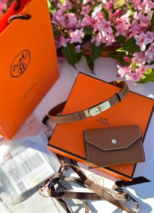 Пояс ремень hermes kelly belt с монетницей