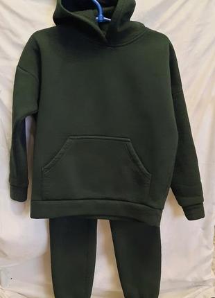 Детский теплый прогулочный спортивный костюм с начесом  marie для мальчика