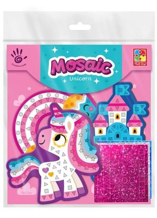Набор для творчества "единорог" vt4511-08 мягкая мозаика