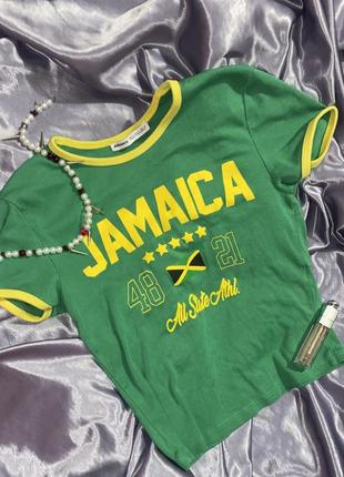 Y2k топ jamaica bershka
