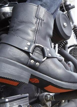 Байкерські шкіряні черевики ковбойки harley davidson
