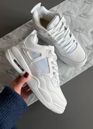 Fragment air jordan 4 retro white fur