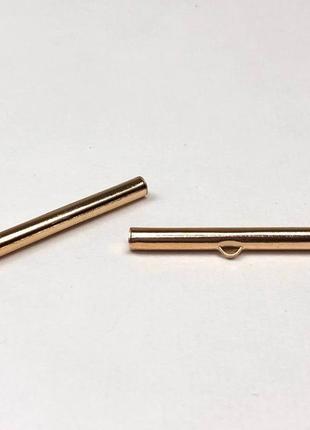 Концевик-трубочка слайдер для украшений 35 мм - золото
