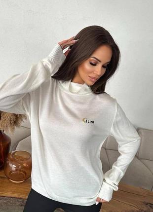 Гольф свитер с необычным горлом