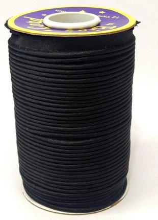 Лента кант для шитья атлас, цвет черный