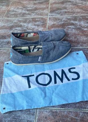 Toms 41 26.5 кеды эспадрильи из хлопка-сырца