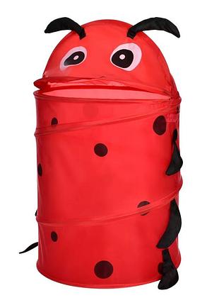 Кошик для іграшок гусениця bambi mr 0663-2 висота 63 см червоний