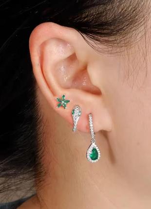 Серьги змеи серебро 925 покрытие сережки змейки