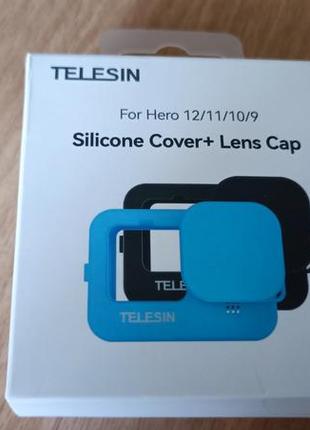 Силиконовый чехол telesin для gopro 9,10,11,12 (black)