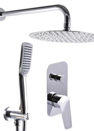 Змішувач для душу вбудований topaz capri tca-15205-h43 комплект з душ. набором, 2 лійки, d35