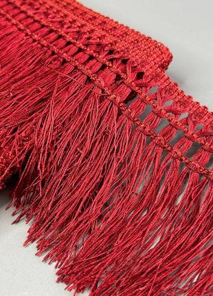 Бахрома для штор 12 см - рубиновый