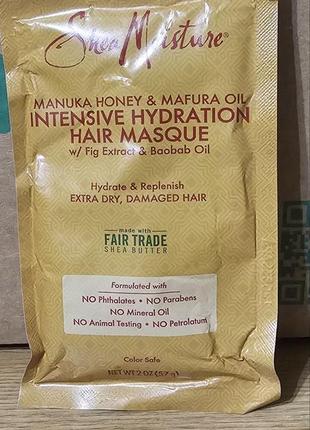 Shemoisture, маска с медом манука и маслом маффуры для интенсивного увлажнения волос, 57 мл