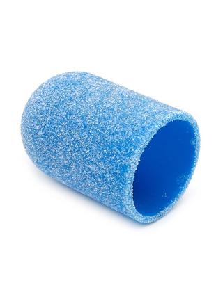 Ковпачок абразивний для педикюру діаметром 16 мм абразивністю 180 грит блакитний