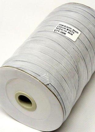 Плоская белая резинка бельевая 10мм 92м