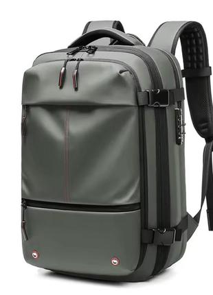 Сумка для подорожей з вакуумним відділенням airback вакуумна сумка вакуумний  рюкзак темно зелений